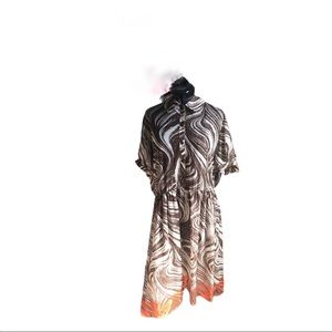 Peter Nygard Button Sheer Dress / Beach Cover Up